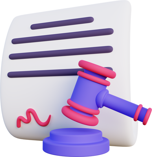 3d Illustration of Legal Document